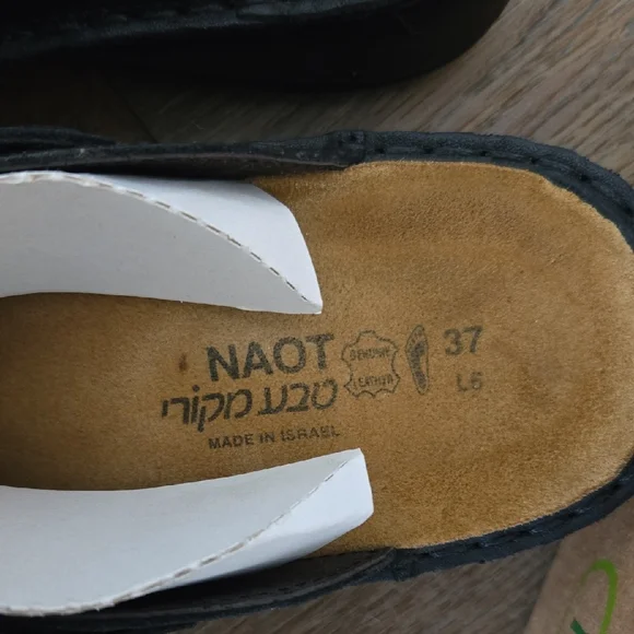 Naot Black Leather Mules - Picture 2 of 7
